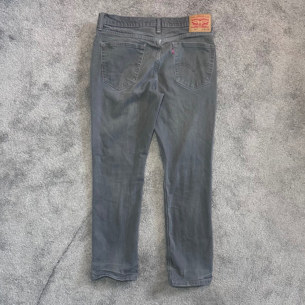 Levis 541 Athletic Taper Jeans Mens 34x32 (Fit 34x29) Gray Denim Pants